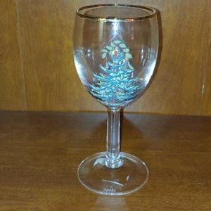 NWT Spode Christmas Tree Pattern Wine Glass
